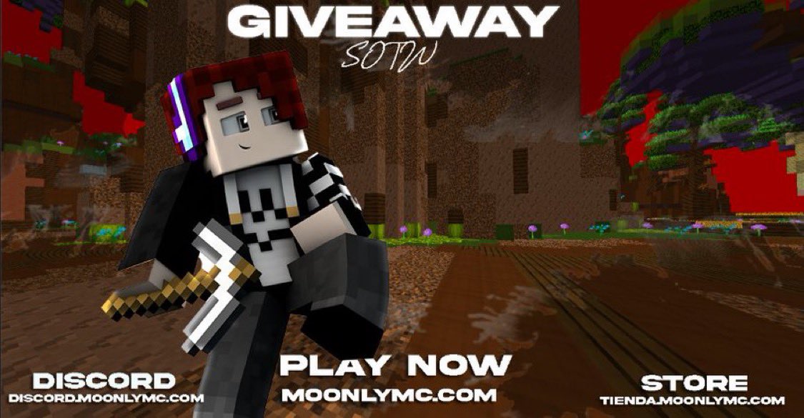 MoonlyMCNetwork's tweet image. 🚨 ¡SORTEO ACTIVO EN #MoonlyMC! 🚨

¡Estamos regalando rangos para celebrar el regreso! 🎉

🎁 Premios:
🪐 2x Rangos Moonly (15d)
🌌 1x Rango Gravity (15d)
✨ 2x Rangos Stelar (15d)

¿Cómo participar?
✅ Da RT
🔔 Síguenos
📅 Ganadores en el Discord!
#Minecraft #KitMap #Giveaway