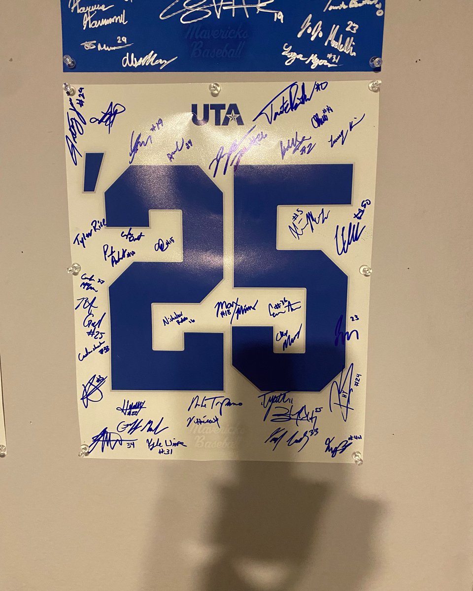 I like to give a big shoutout to <a href="/UTAMavsBSB/">UTA Baseball</a> for signing my annual poster. Best of luck to you all in the WAC tournament!
