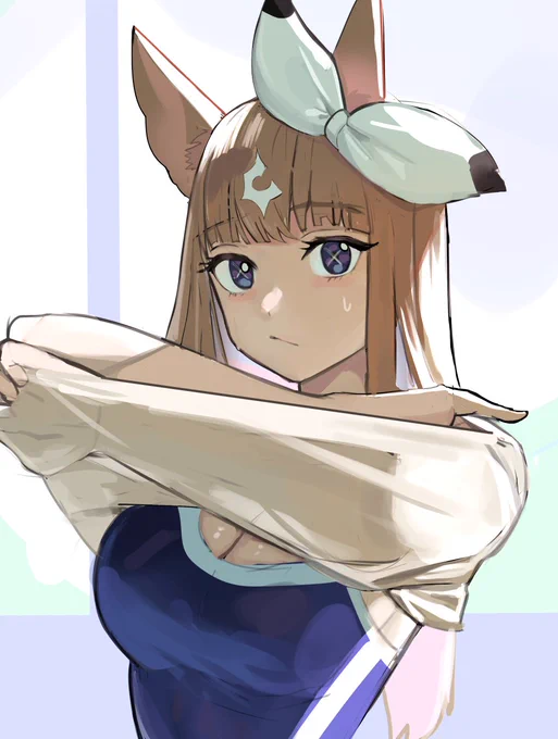 #ウマ娘みとれてたらみられてたアーモンドアイ 
