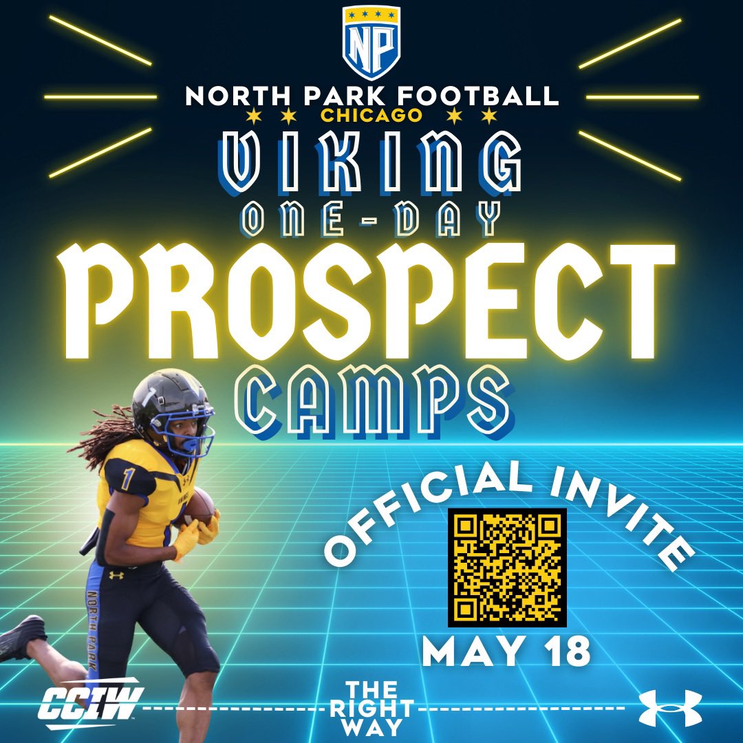 North Park Football (@npufootball) on Twitter photo STILL TIME TO REGISTER AND WALK UPS WELCOME! Registration time is 9am! Scan the QR code below or contact <a href="/prentice_fb/">Anthony Prentice</a> or Coach Rooker <a href="/CoachRook/">Kyle Rooker</a> to register! <a href="/VikingsNPU/">North Park Vikings</a> #TheRightWay STILL TIME TO REGISTER AND WALK UPS WELCOME! Registration time is 9am! Scan the QR code below or contact <a href="/prentice_fb/">Anthony Prentice</a> or Coach Rooker <a href="/CoachRook/">Kyle Rooker</a> to register! <a href="/VikingsNPU/">North Park Vikings</a> #TheRightWay