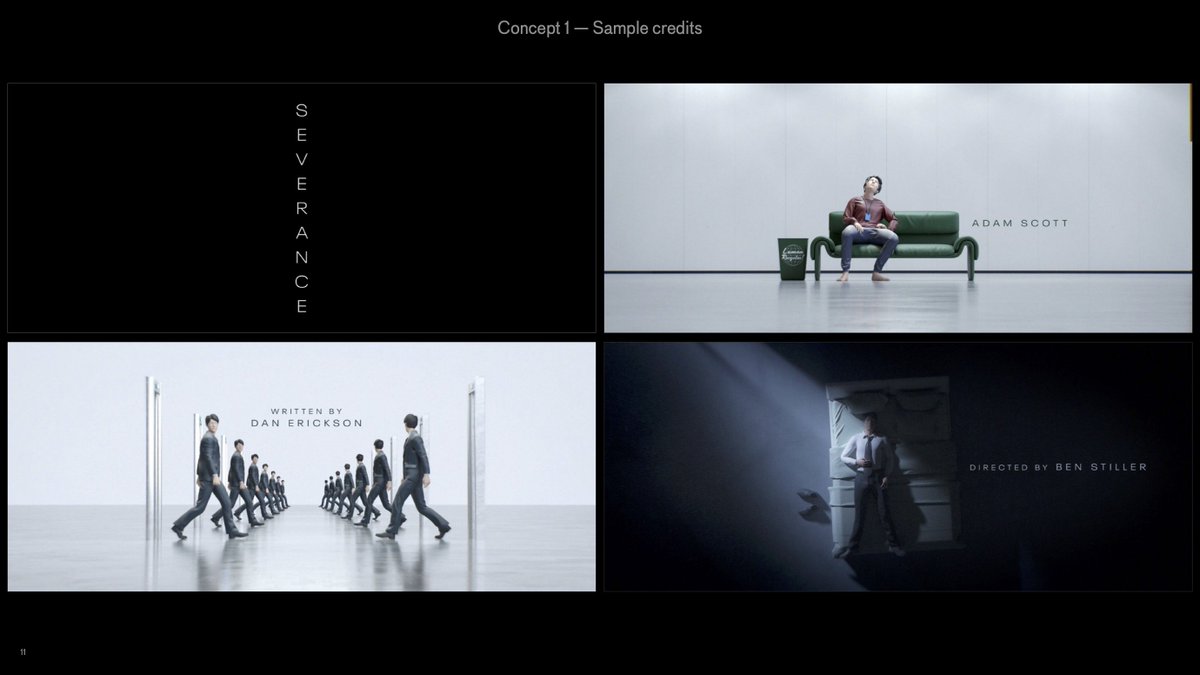 MeddyBates's tweet photo. I just came across this post about the title sequence for Severance. It's good to see how far a project can develop from its early drafts. 
What do you think about this Title Sequence?
Do you have a better one???
https://t.co/0j55lhLauR https://t.co/nV8A0Hlm9j