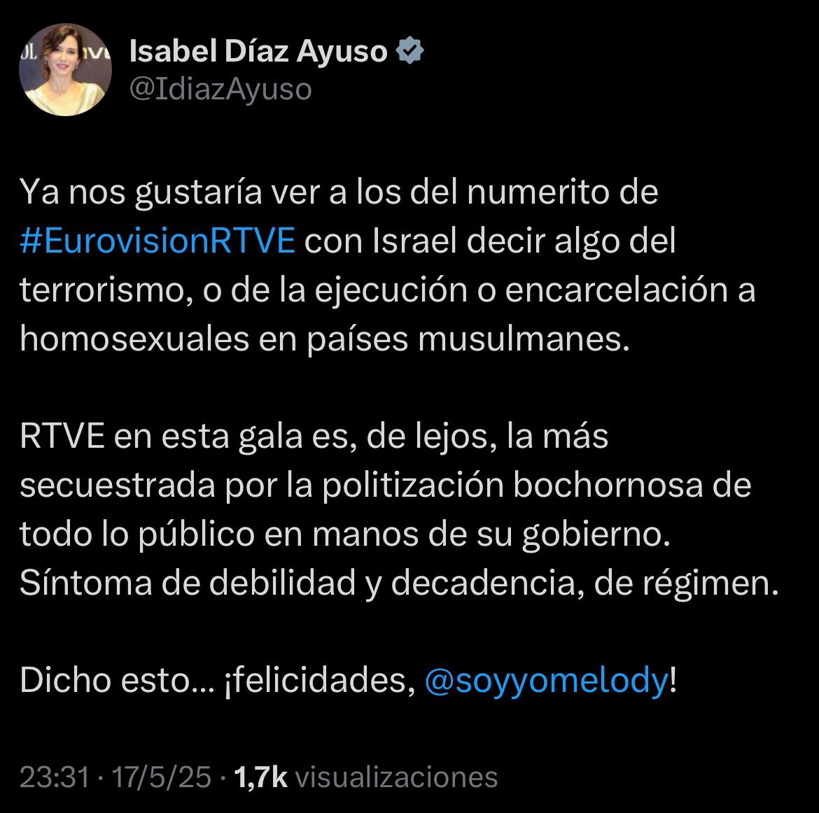 JoseArocaALC's tweet image. Han muerto asesinados cerca de 20.000 niños en Palestina, pero a Isabel, por lo que sea, le suda el coño.