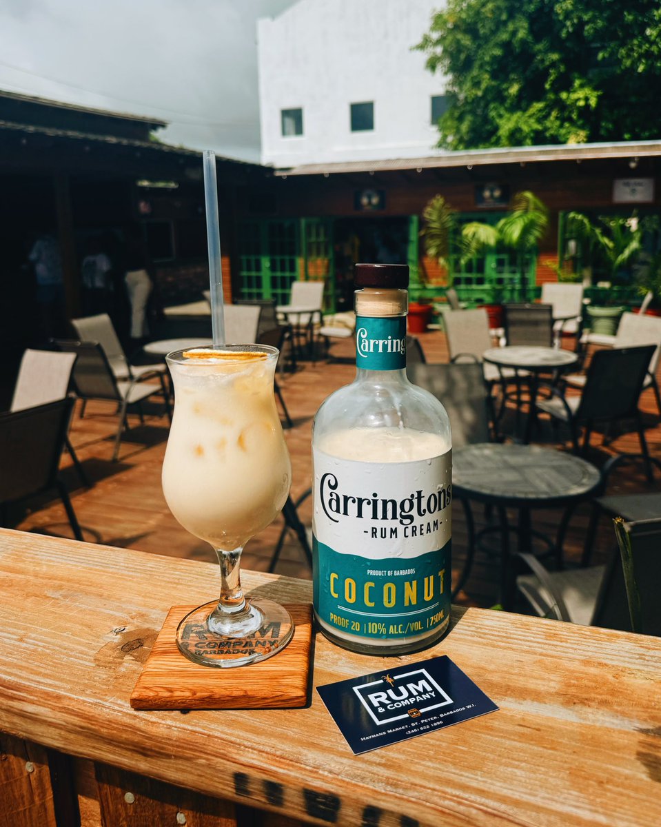 Tomorrow is Flava Fest Barbados at <a href="/HaymansMarket/">Haymans Market</a> ! 🔥 Join us at Rum &amp; Company🍹 for samples &amp; more! 🕺 

In the meantime, here’s this tasty Banana &amp; Coconut Rum Cream Cocktail 🍌 🍸 made by The Cooling Deck Bar at <a href="/HaymansMarket/">Haymans Market</a> 🛍️ 

#drinkcarringtons