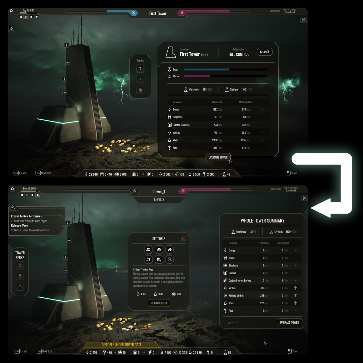 GameLoadStudio's tweet image. We’re putting in serious work to level up #TerraStorm ahead of @Digital_Dragons. By the way, who’s going to be there? Let us know, we’d love to meet! 🤝
Check out some fresh UI upgrades implemented to the Tower Control since our first @Steam demo! 🔥
#GameDev #IndieGameDev