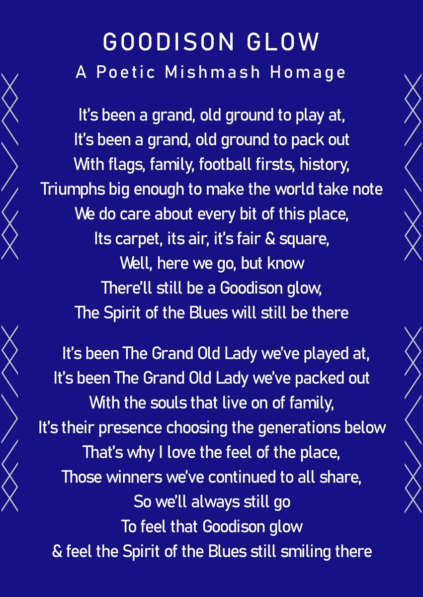 A few words I’ve adapted ahead of our lads bidding farewell to the first ever purpose-built football stadium: