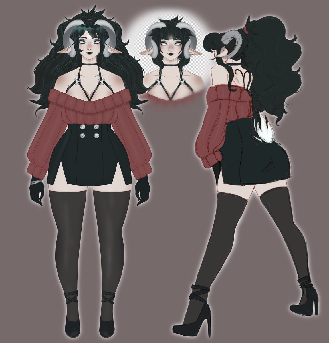 AdhdAriesArt's tweet image. Final reveal! Can’t wait to show her off on stream soon!