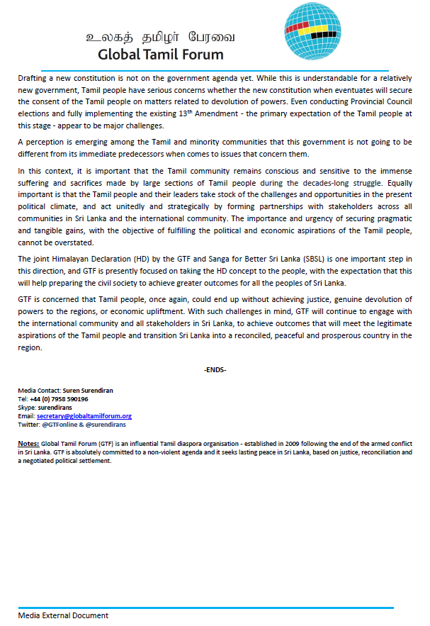 Global Tamil Forum tweet media