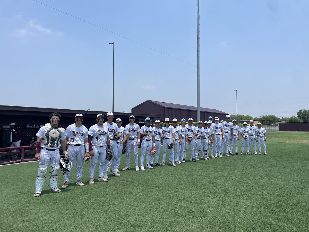 After one hot afternoon, our PSJA boys fought hard for the win. Game 2 Final 11-5 <a href="/PsjaBaseball/">PSJA BEAR BASEBALL</a> On to the next round 🫡