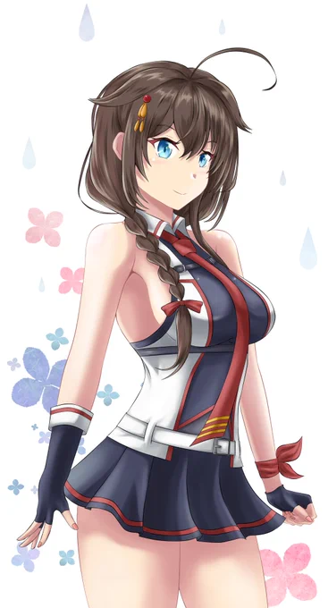 #時雨進水日今も心躍る 君と僕の朝が目覚めて再掲時雨 
