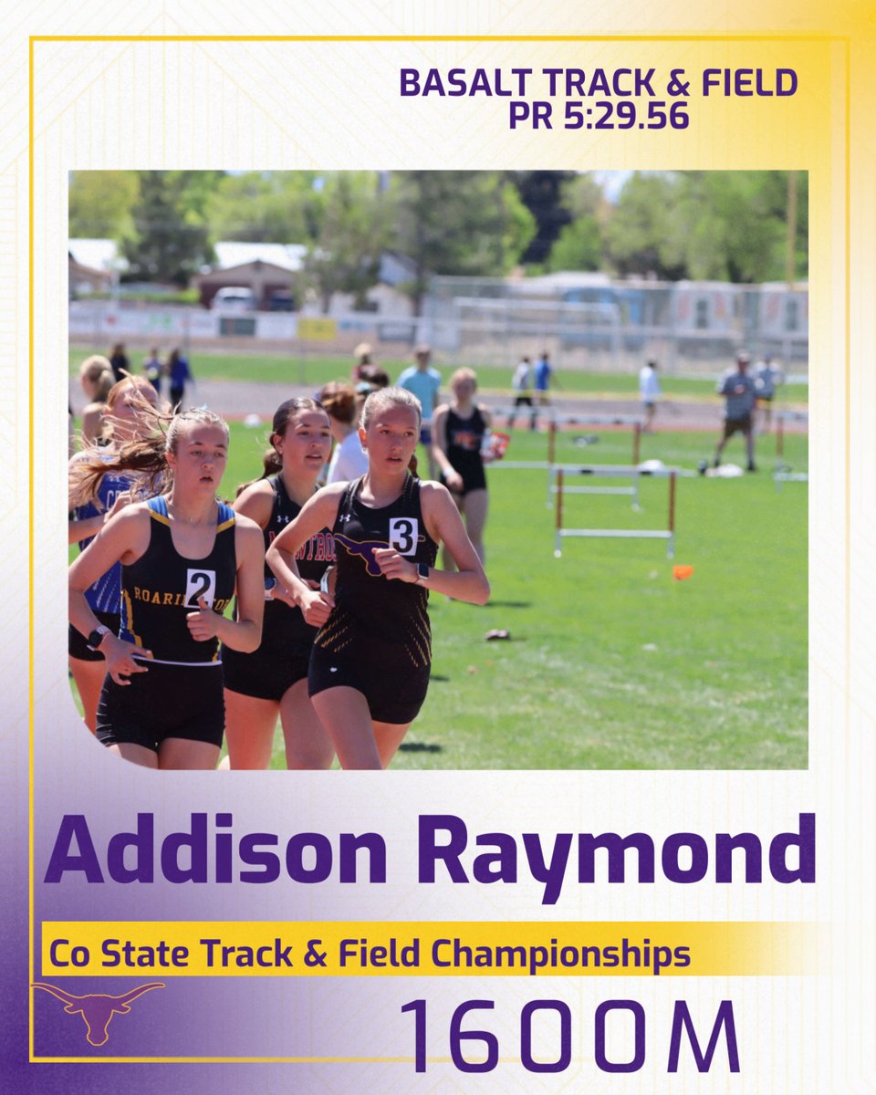 JR Addison Raymond finishes out her season with a PR &amp; 13th place finish in the 1600m at the CO State Track &amp; Field Championships! 
JR Addison Raymond finaliza su temporada con un PR y un puesto 13 en los 1600 m en el Campeonato de Atletismo de Pista y Campo del Estado de CO!