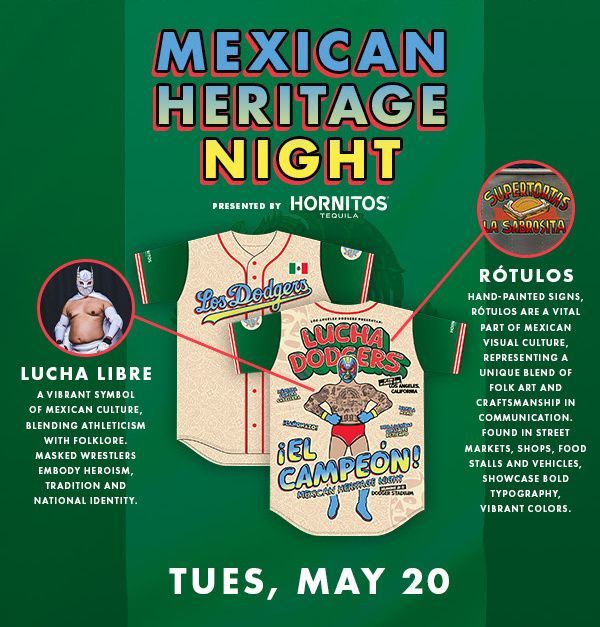 ¡Celebra la Noche de la Herencia Mexicana este Martes 20 de mayo cuando los Dodgers se enfrenten a los Diamondbacks de Arizona. Boletos estan a la venta: dodgers.com ⚾ 🎟️

#KTNQ1020am #LaCasaDeLosDodgers #Dodgers #LosAngelesDodgers