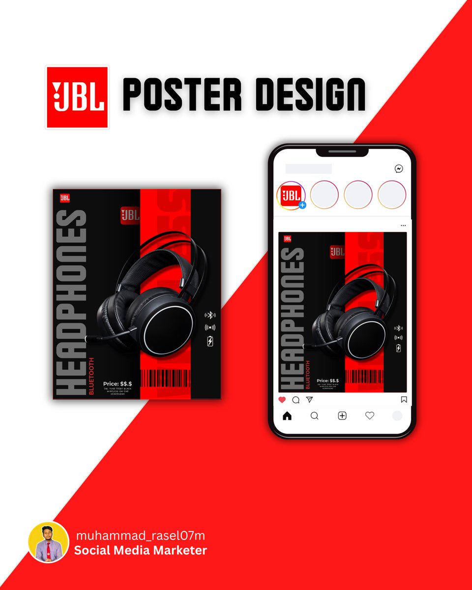 md_rasel07m's tweet photo. "JBL Headphone" Poster Design. 

#DigitalMarketing #socialmediamanager https://t.co/qoqsRVTYEf
