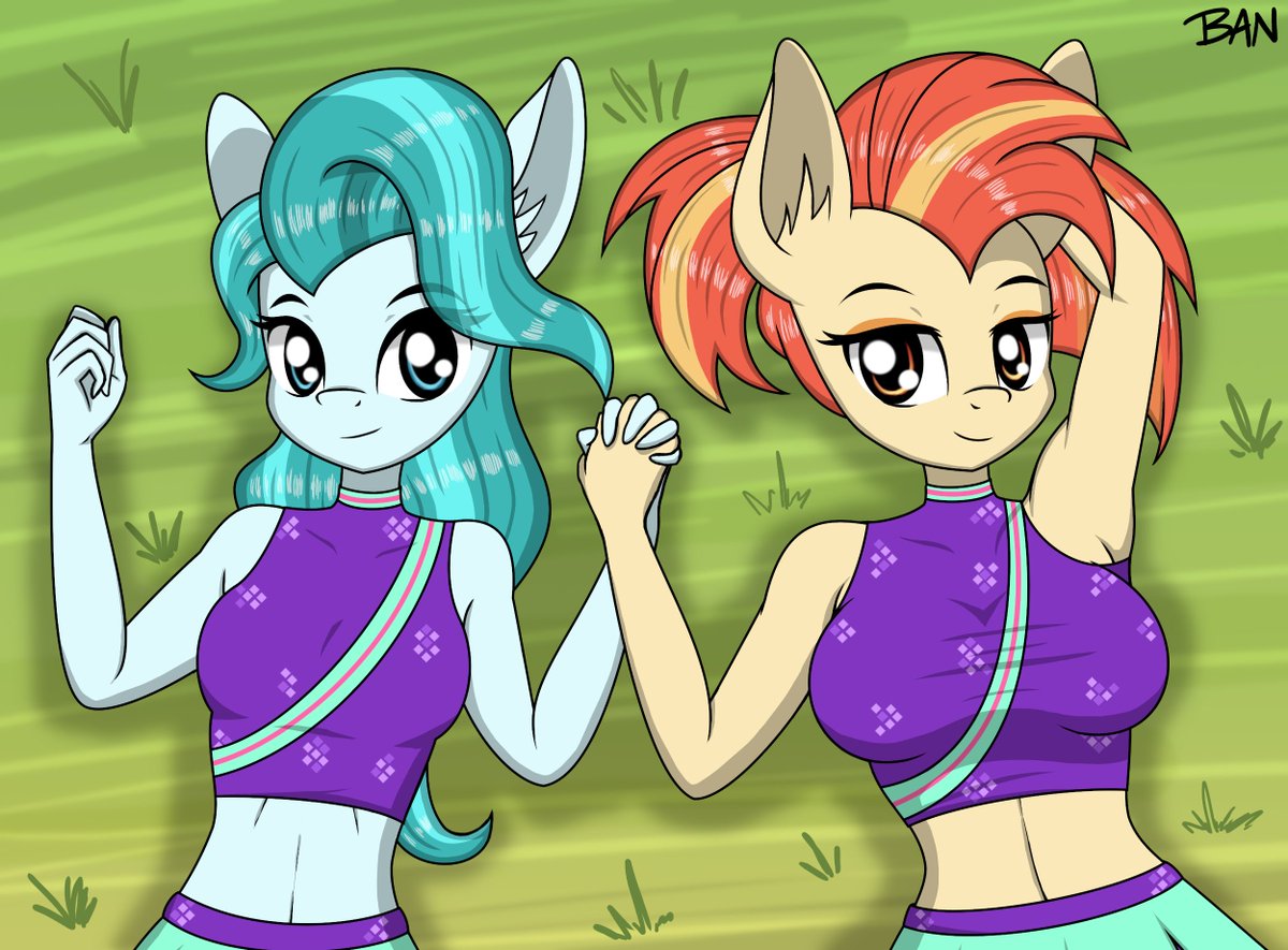 Everypony's favorite cheerleader lesbians. I may be a little obsessed with them... 📣🐴📣