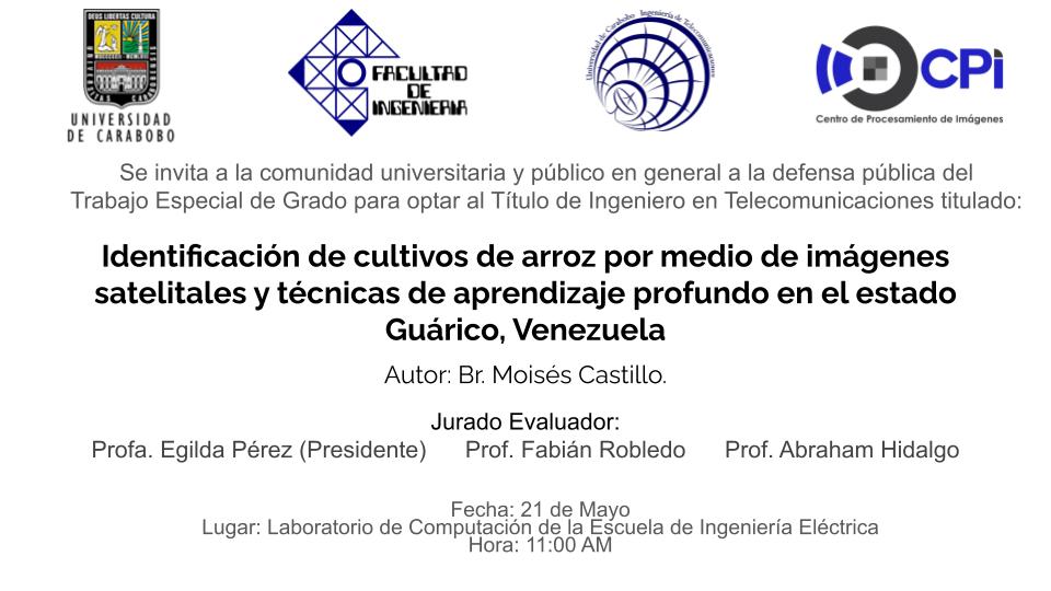 EscuelaTelecom's tweet photo. La Escuela de Ingeniería de Telecomunicaciones anuncia la defensa y evaluación del Trabajo Especial de Grado del Br. Moisés Castillo.
Fecha: Miércoles 21 de  Mayo del 2025
Hora: 11:00 AM
Lugar: Laboratorio de Computación de la Escuela de Ingeniería Eléctrica https://t.co/u934PjoTbg