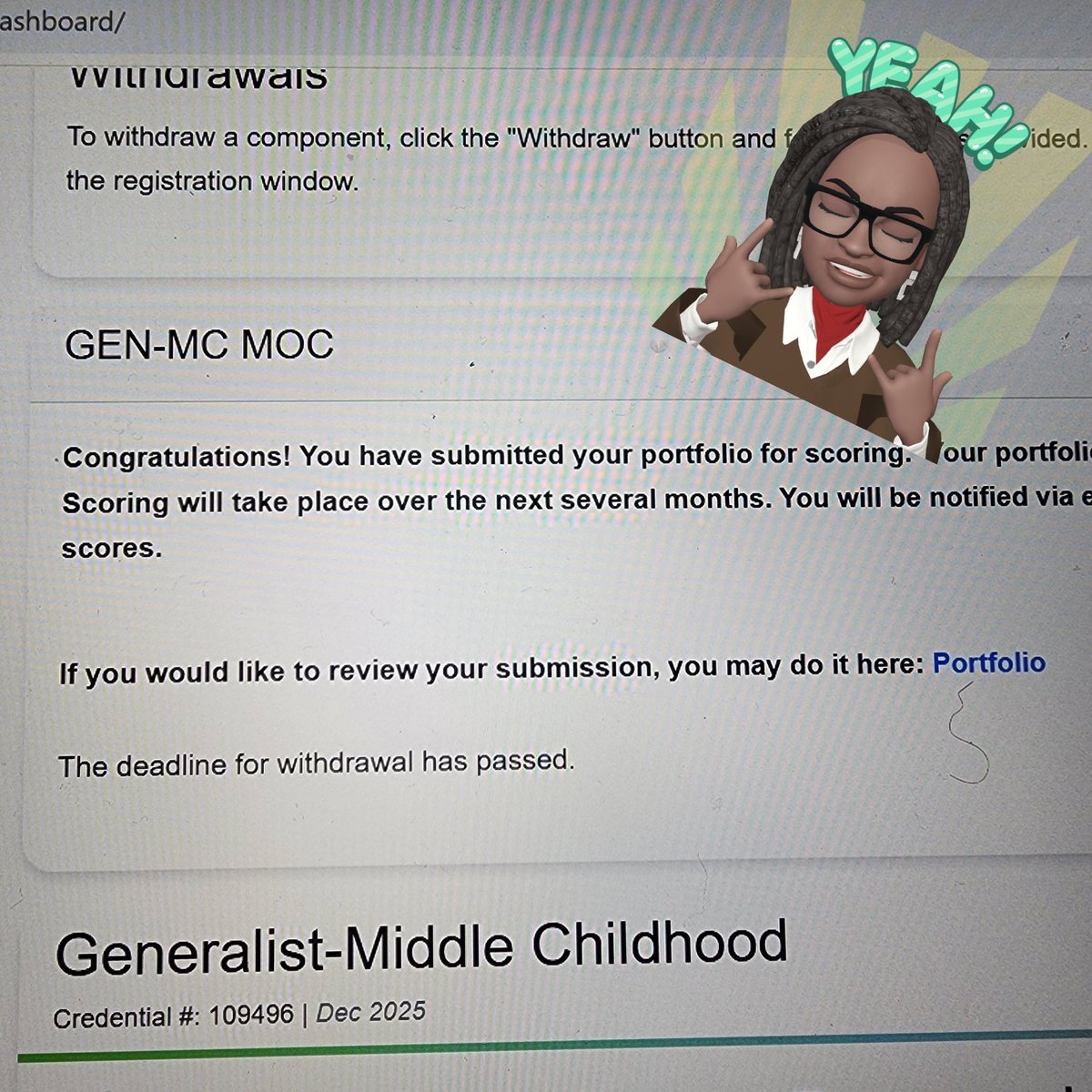 I just finalized and submitted my portfolio to maintain my Natioal Board Certification!! It was the perfect end to a long school week filled with events. Next on the list is getting this last week of the school year done! 🎉🎉🎉 <a href="/NBPTS/">National Board</a>