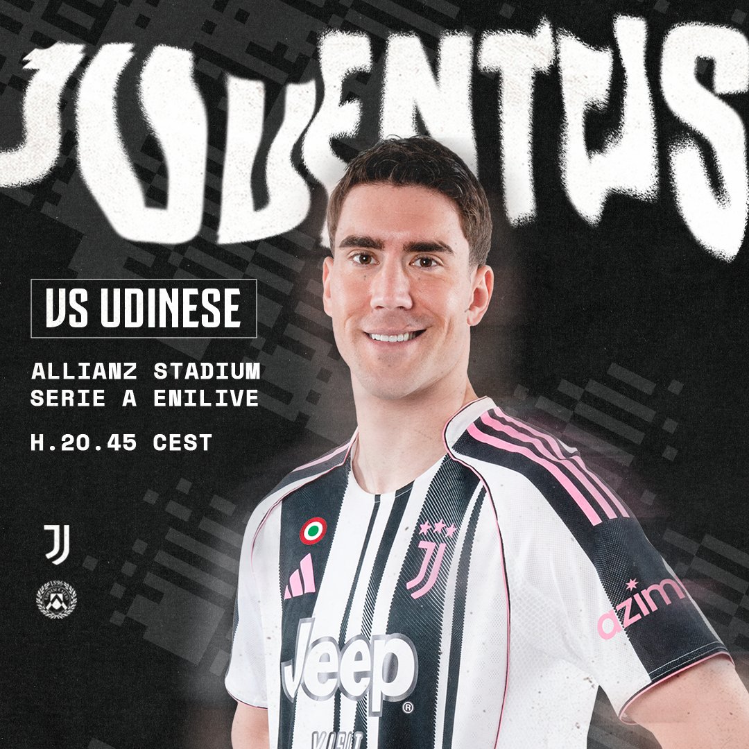 juventusfcen's tweet photo. 🏡 One last matchday at home!
🇮🇹 @SerieA_EN
🆚 @Udinese_1896
🏟️ Allianz Stadium
⏰ 20:45 CEST
📲 #JuveUdinese https://t.co/Iz2HwkX3v0