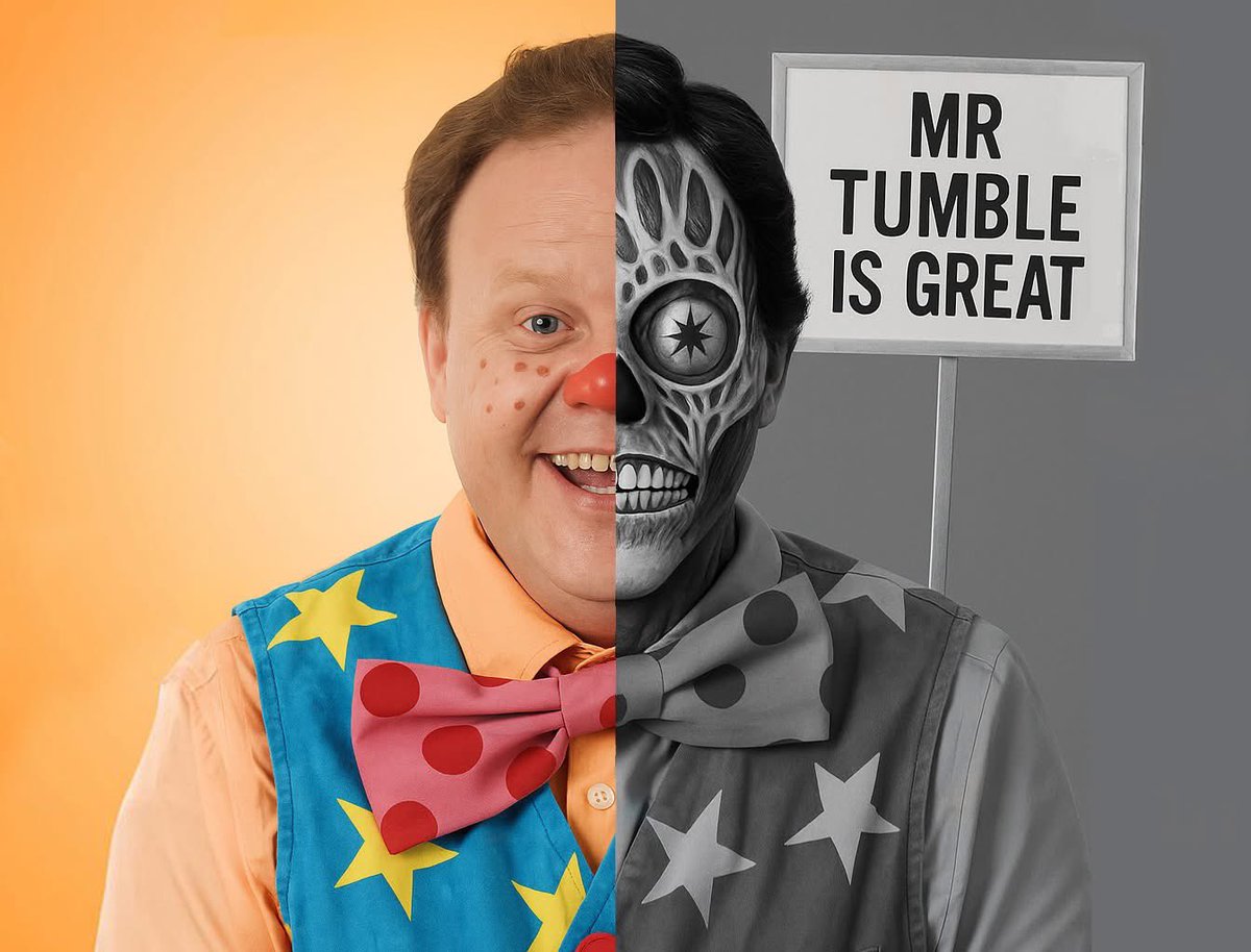Did this this with a mix of AI and photoshop to get it right 🤔 #mrtumble #theylive #cbeebies