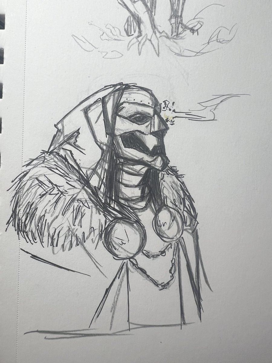NobodyGhostly's tweet photo. Doom sketch https://t.co/qPOPrbtVFr