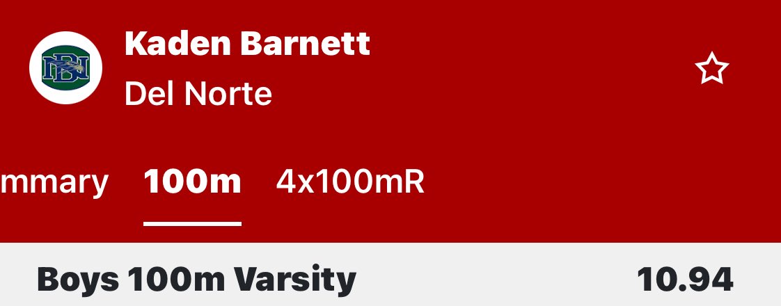 NickBarnett (@nickbarnett) on Twitter photo Proud of <a href="/KadenBarnett42/">Kaden Barnett ⭐️</a> ran an amazing time last week 11.01 but that wasn’t his goal so this week he put his mind to it and broke 11 with 10.94 congrats work is not finished! Proud of <a href="/KadenBarnett42/">Kaden Barnett ⭐️</a> ran an amazing time last week 11.01 but that wasn’t his goal so this week he put his mind to it and broke 11 with 10.94 congrats work is not finished!