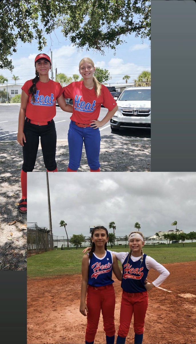 Had my first summer travel ball practice today! I was so excited to see everyone and get back to working hard. I also recreated a picture with my best friend from 10u!! I already have faith in this team’s abilities to lead a successful season this summer.

Go Heat ❤️🤍💙