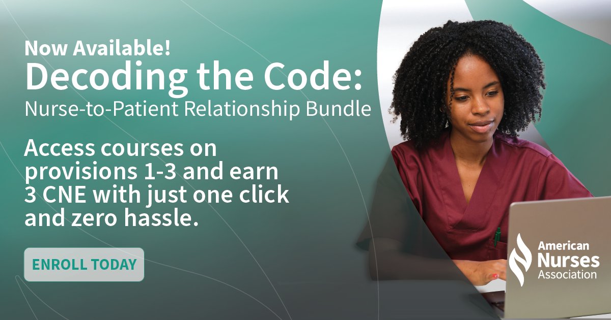 🆕 Bundle Sale! 🩺
Strengthen your ethical practice with our Decoding the Code: Nurse-to-Patient Relationships Bundle.

✅ 3 courses
✅ 3 CNE credits
✅ 1 essential bundle

Start today 👉 hubs.ly/Q03l4xLw0

#ThePowerOfNurses #CNE #NursingEthics #NurseEducation