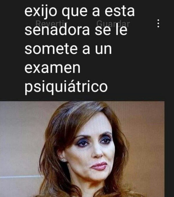 Yo también Exijo que se le aplique exámen psiquiátrico a la traidora Lilly Téllez y que la corran del Senado!!!
 Y ustedes???
🙋🏻‍♀️👇🏻🙋🏻‍♀️👇🏻🙋🏻‍♀️👇🏻🙋🏻‍♀️