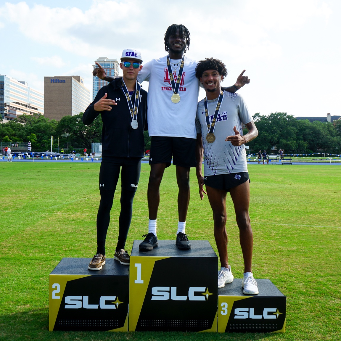 Southland Conference (@southlandsports) on Twitter photo MENβS HIGH JUMP FINALS
π₯ Elijah Jackson, <a href="/LamarXCTF/">Lamar University Track and Field</a>
π₯ Hunter Murphy, <a href="/SFA_TFXC/">SFA T&F/XC</a>
π₯ Nicholas Grullon, <a href="/SFA_TFXC/">SFA T&F/XC</a> MENβS HIGH JUMP FINALS
π₯ Elijah Jackson, <a href="/LamarXCTF/">Lamar University Track and Field</a>
π₯ Hunter Murphy, <a href="/SFA_TFXC/">SFA T&F/XC</a>
π₯ Nicholas Grullon, <a href="/SFA_TFXC/">SFA T&F/XC</a>