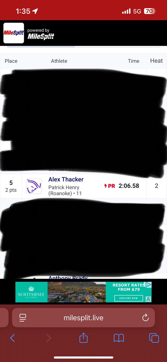 Another PR today in the 800!! Cutting the time down slowly but surely. Regionals up next, can’t wait to what’s in store, it’s all in his hands🙏🏽