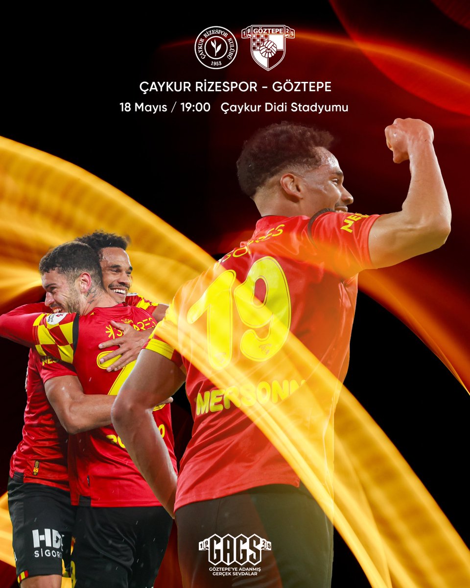 Göztepe’miz Çaykur Rizespor Deplasmanında💛❤️

🗓️ 18 Mayıs Pazar
🕣 19:00
📍 Çaykur Didi Stadyumu

#HaydiBastırŞanlıGöztepe #Göztepe #GAGS #Rizespor