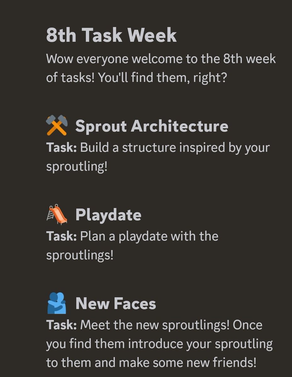 ArborSMP2's tweet photo. Week 8 Tasks!
#ArborSMP #ARSMP https://t.co/vjU8LMMfCM
