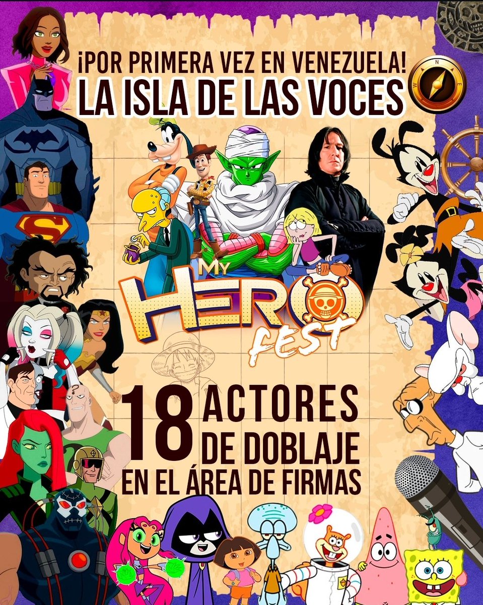 Caracas! Nos vemos en el My hero fest en el CCCT el 31 de mayo y 1 de junio para la isla de las voces!