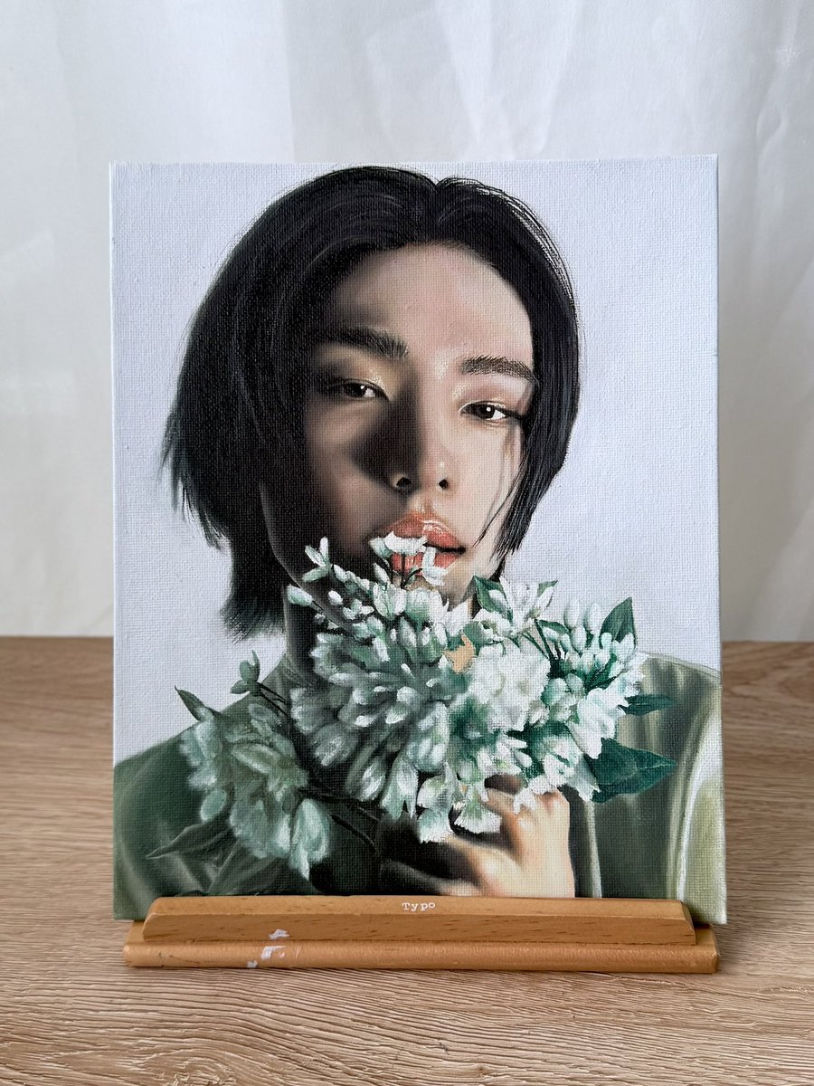 callalixie's tweet image. thank you hyunjin for being my muse ♥︎ 

oil on canvas &amp;lt;3
#현진