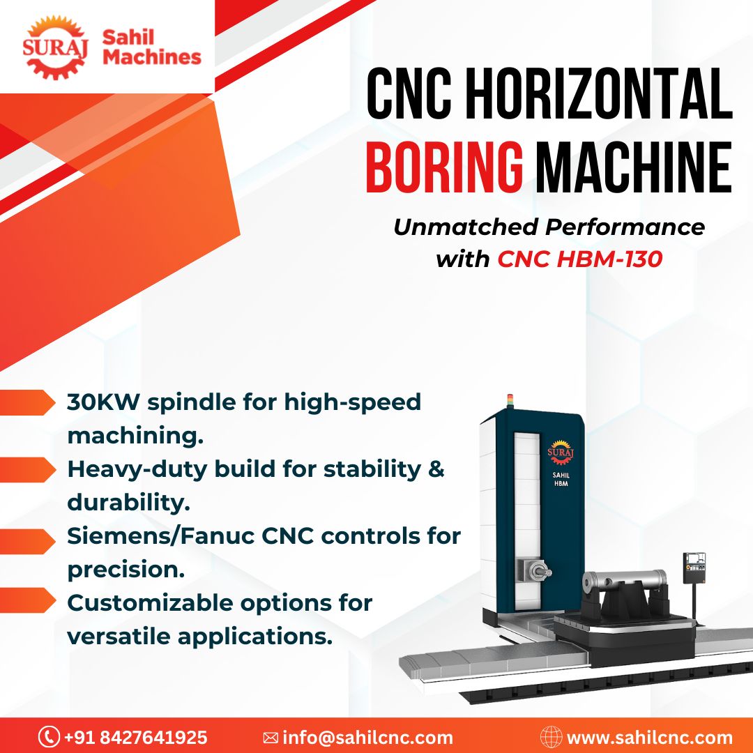 SahilCNC's tweet image. Maximize precision and efficiency with the Suraj CNC HBM-130. Built for performance, engineered for excellence.   

🌐 Visit: sahilcnc.com   

Productlink: sahilcnc.com/boringmachines…   

#cncboringmachine #surajcnc #precisionengineering #machiningpower