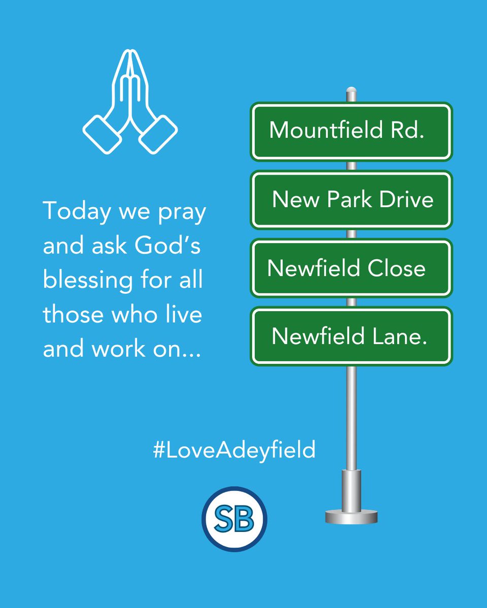 stbarnabashemel's tweet photo. ๐คฒ Let's come together today in #prayer, as we ask for God's blessings upon all those who live and work on:
๐ก Mountfield Rd, New Park Drive, Newfield Close & Newfield Lane.
Let us know if you've shared in this prayer with a ๐
#LoveAdeyfield #DailyPrayer https://t.co/LR2OWngtOY