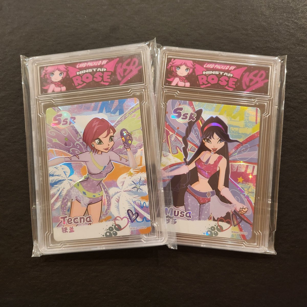 NinStarRose's tweet photo. #WinxClub x #ChuangXia #TradingCards! 🧚‍♀️ 🩵

Using my spare #SSR cards, I have assembled my very own NinStarRose #Winx Club Trading Card slabs! These will be gifted to my awesome community friends!

More pack openings on my #twitch streams! #WeAreTheWinx #Winx #Fairy #magical https://t.co/6aUU3WN1IU
