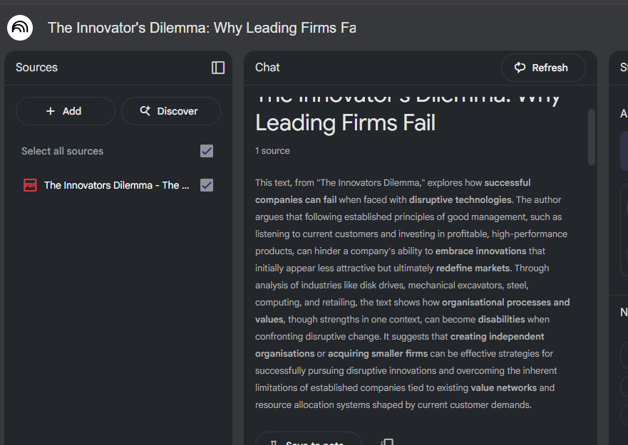 SyntaxKariuki's tweet image. NotebookLLM is a phenomenal tool. It helped me summarize one of my best books in seconds. @alx_africa
#ALX_AiSK