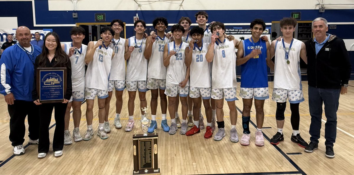 🔊🔊 Congratulations! 🔊🔊 
        🏐El Camino Real🏐
The 2025 CIF Los Angeles City Section 🏆Open Division Boys Volleyball Champions!