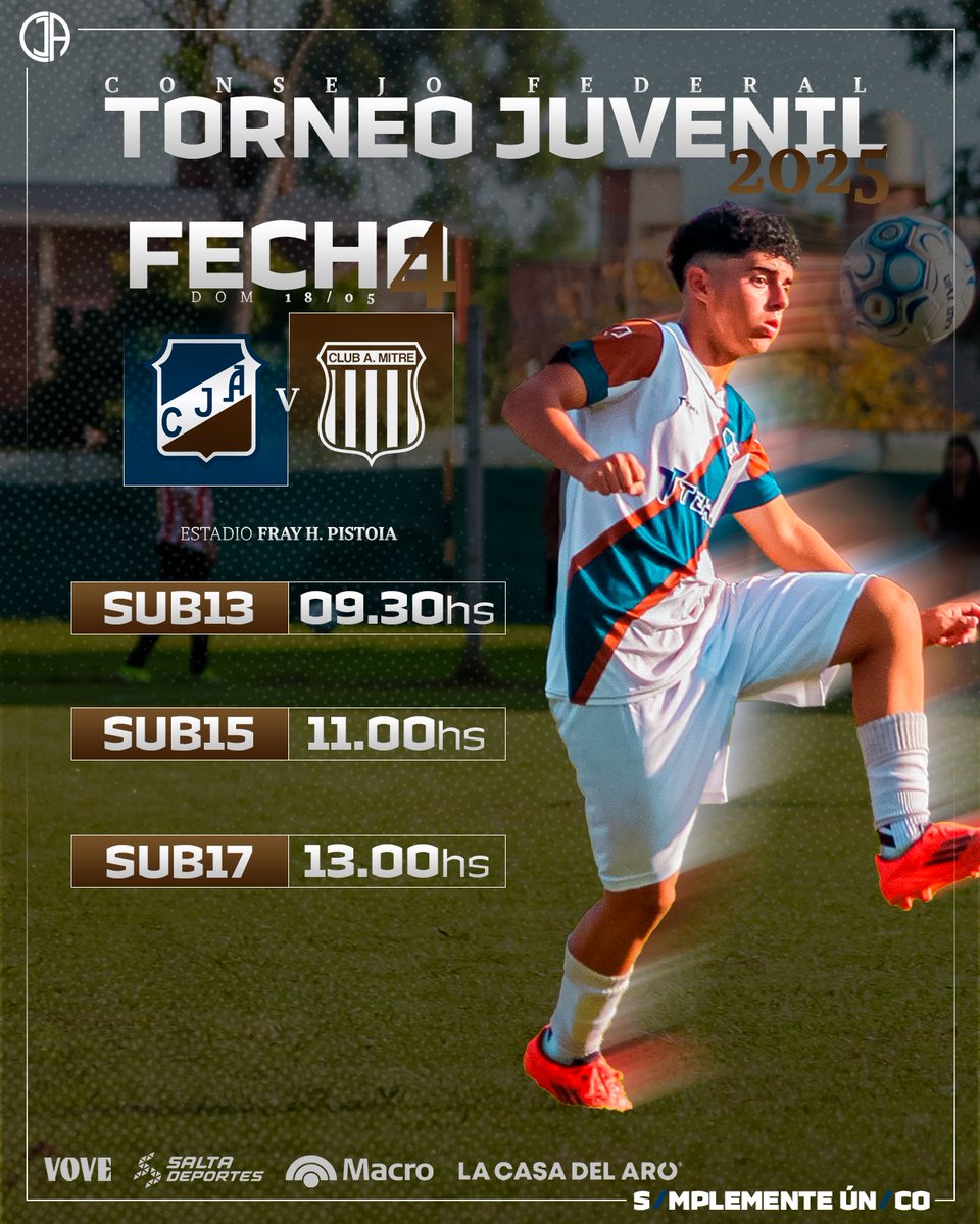 DOMINGO DE TORNEO REGIONAL JUVENIL 🫡

🏆 Torneo Federal Juvenil | Fecha 4
🆚 Mitre
🏟️ Fray Honorato Pistoia

#DaleSanto