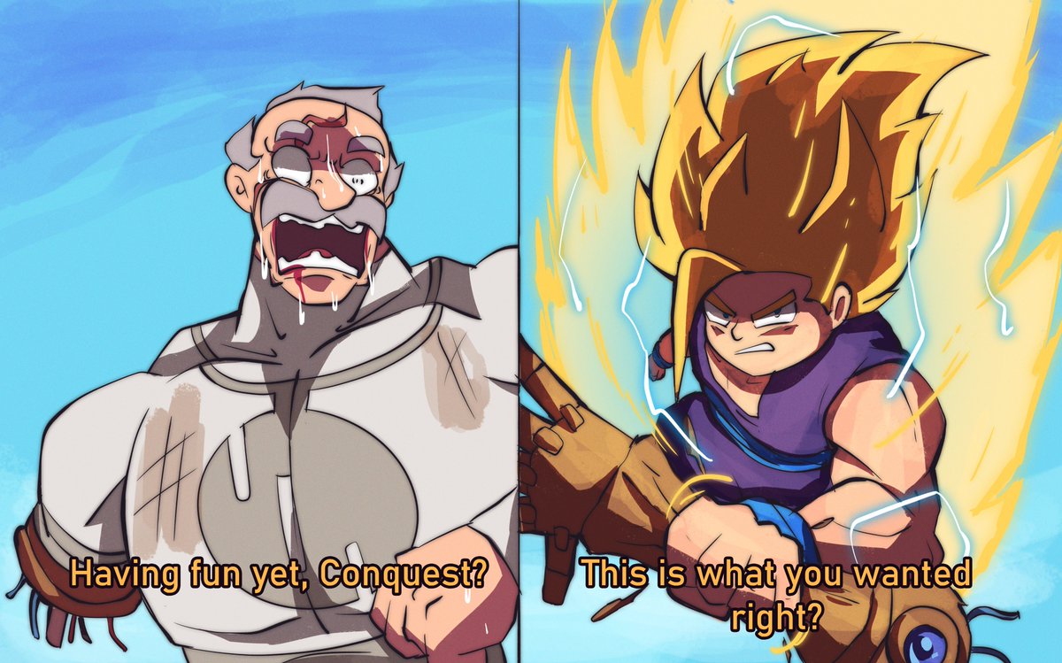 RBlueberg's tweet image. Super Saiyan 2 Gohan vs Conquest

#dragonballz #INVINCIBLE #invincibleseason3 #conquest