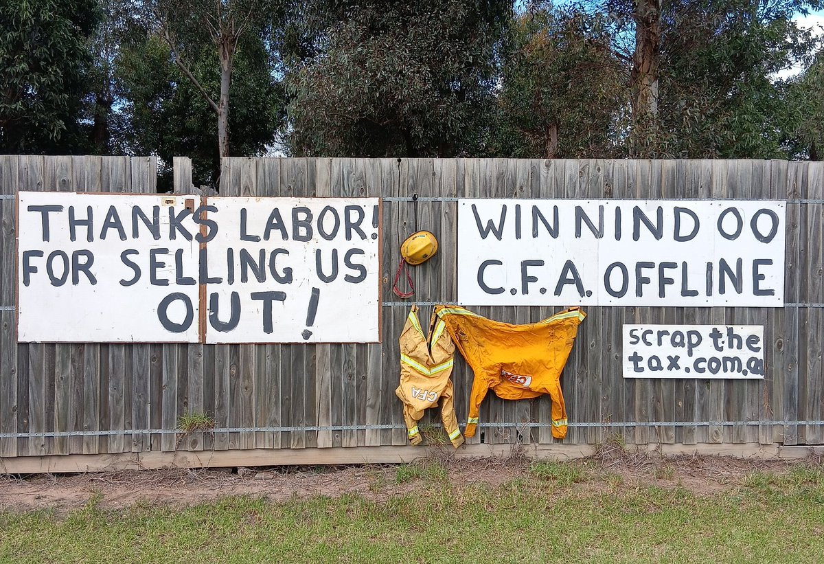 Might as well be out there, we at Winnindo CFA had enough. With the bulk of our members being primary producers we will be feeling it in years to come thanks to Vic Labor Government. We at Winnindoo will lose members because of the new levies just out of principle #scrapthetax