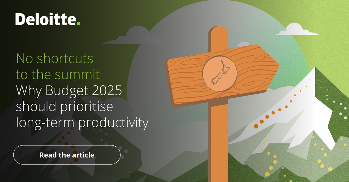 What will Budget 2025 prioritise to improve productivity in Aotearoa? Liza Van Der Merwe explores areas where targeted reforms could propel New Zealand’s economy to new heights - delo.tt/6016Ng2Fa #DeloitteNZ