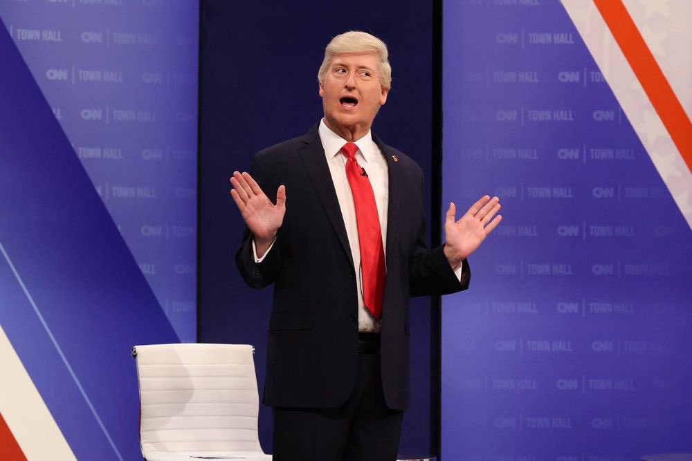 jess_tajada's tweet image. James Austin Johnson is so goddamn good. In all sketches but his Trump will go in the SNL presidential impersonation Hall of Fame