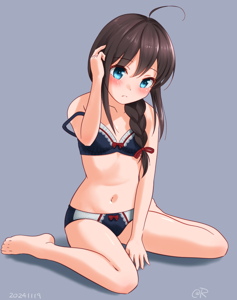 時雨(艦これ) ,時雨改三(艦これ) 「今日は時雨の進水日ですね。 」|Ray.Sのイラスト