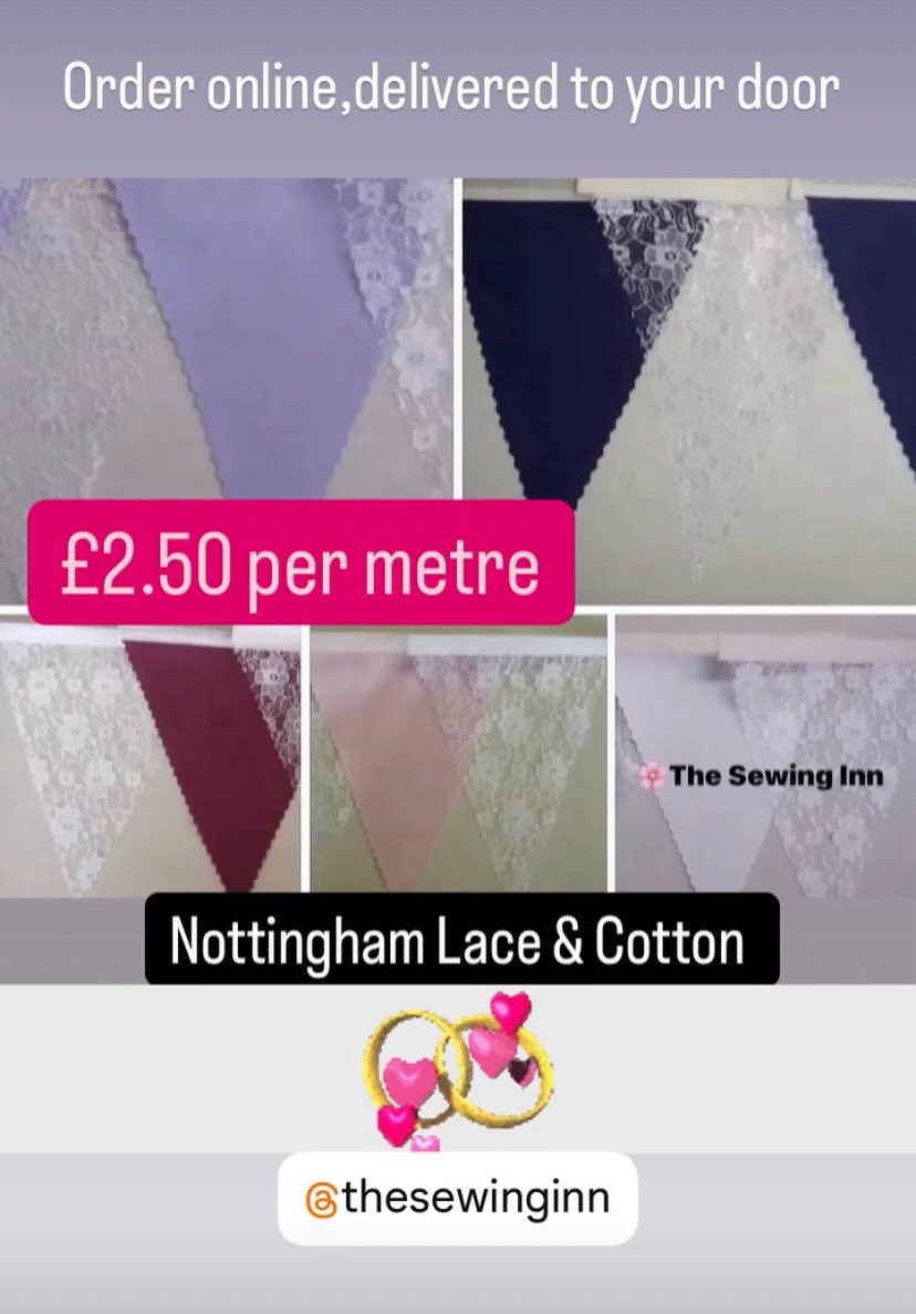 TheSewingInn's tweet photo. Gorgeous Wedding Bunting handmade per metre at affordable prices and delivered to your door 
#thesewinginn #thesewinginnstaffordshire  #louisethebuntinglady #thebuntinglady #etsyuk #affordablebunting #onlineshop #weddingdecor #weddingdecorations #thesewinginnalterations #bunting https://t.co/TFzUR38CYI