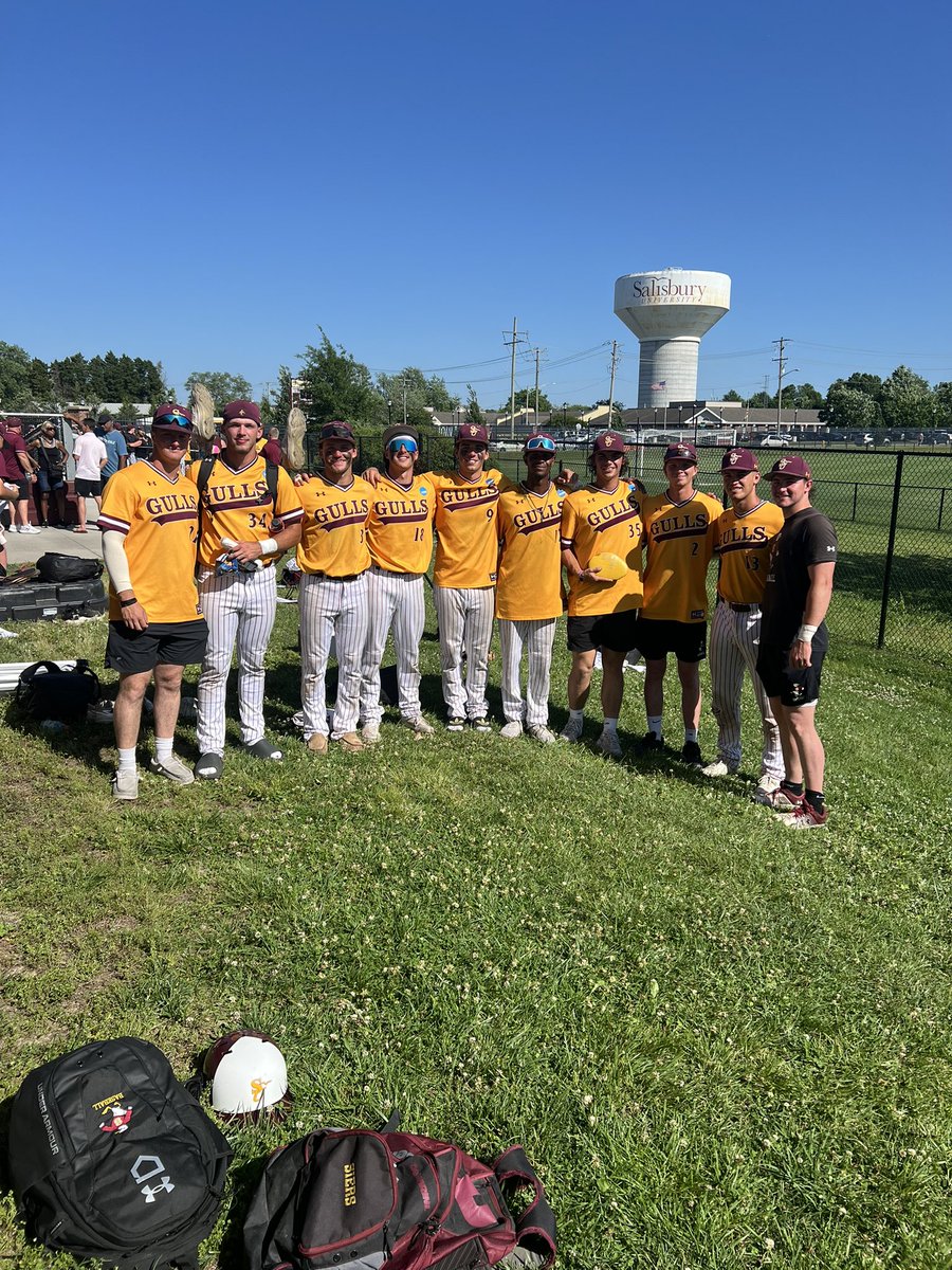 Today’s <a href="/SalisburyBB/">Salisbury Baseball</a> 🪨 of the Gulls victory in the Regionals are <a href="/andrewkell06/">Andrew Kell</a> <a href="/Noah_Burroughs7/">Noah Burroughs</a> <a href="/maxehrhardt8/">Max Ehrhardt</a> <a href="/Coleswift16/">Cole Swift</a> <a href="/WaireTrent/">Trent Waire</a> <a href="/Brian_wilson9/">Bk</a> <a href="/ShawnRosemond/">Shawn Rosemond</a> <a href="/danny_sheeler/">Danny</a> <a href="/dwiney13/">Dylan Winebrenner</a> <a href="/JacksonInman1/">Jackson Inman</a> #GoGulls #d3baseball <a href="/d3baseball/">D3baseball</a> <a href="/C2CAthConf/">Coast-To-Coast Athletic Conference</a> <a href="/SUSeaGulls/">Salisbury Athletics</a>