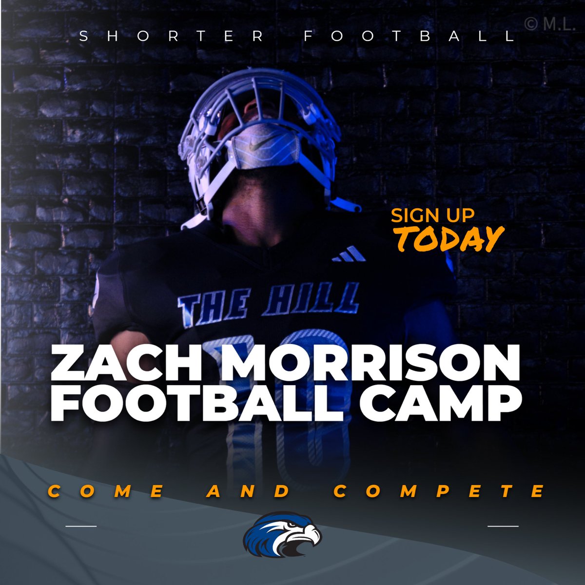 Zach Morrison (@coachmorrison58) on Twitter photo Camp is just around the corner
Lock In and COMPETE!
…hmorrisonfootballcamps.totalcamps.com/About%20Us
<a href="/Shorter_FB/">Shorter Hawks Football</a> <a href="/SUHawkVision/">HawkVision</a> <a href="/TimGlanton/">Coach Tim Glanton</a> <a href="/CoachZachBrooks/">Zach Brooks</a> <a href="/Coach_HJacobs/">CoachHarlen Jacobs</a> Camp is just around the corner
Lock In and COMPETE!
…hmorrisonfootballcamps.totalcamps.com/About%20Us
<a href="/Shorter_FB/">Shorter Hawks Football</a> <a href="/SUHawkVision/">HawkVision</a> <a href="/TimGlanton/">Coach Tim Glanton</a> <a href="/CoachZachBrooks/">Zach Brooks</a> <a href="/Coach_HJacobs/">CoachHarlen Jacobs</a>