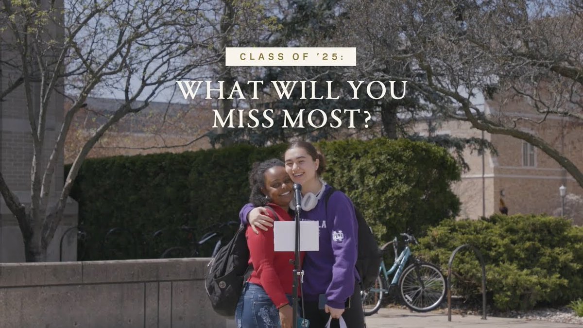 We’ll miss you, Class of 2025, but what will you miss about us?

Grab a tissue before watching this one 🥲 

go.nd.edu/fbbb5c