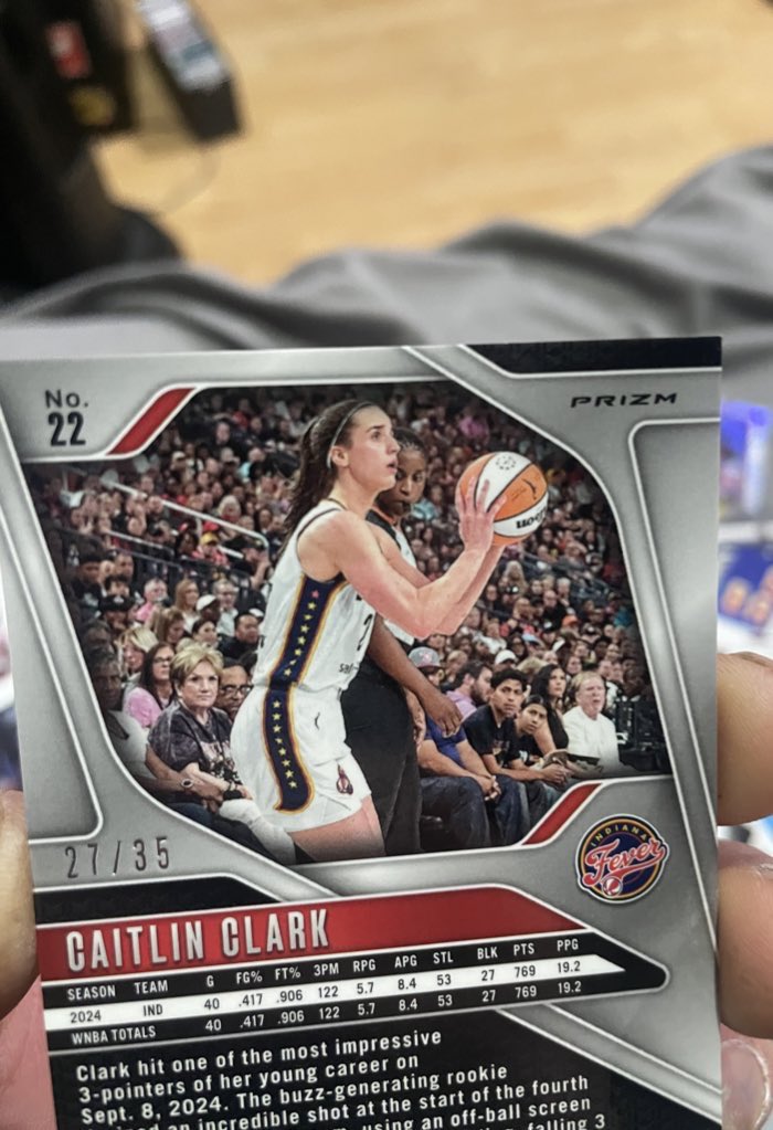 djonit408's tweet photo. @ricanking6 @CaitlinClark22 White ice prizm /35 out of a Hanger banger. It graded a 9 resub? https://t.co/4Og7mWwOpK