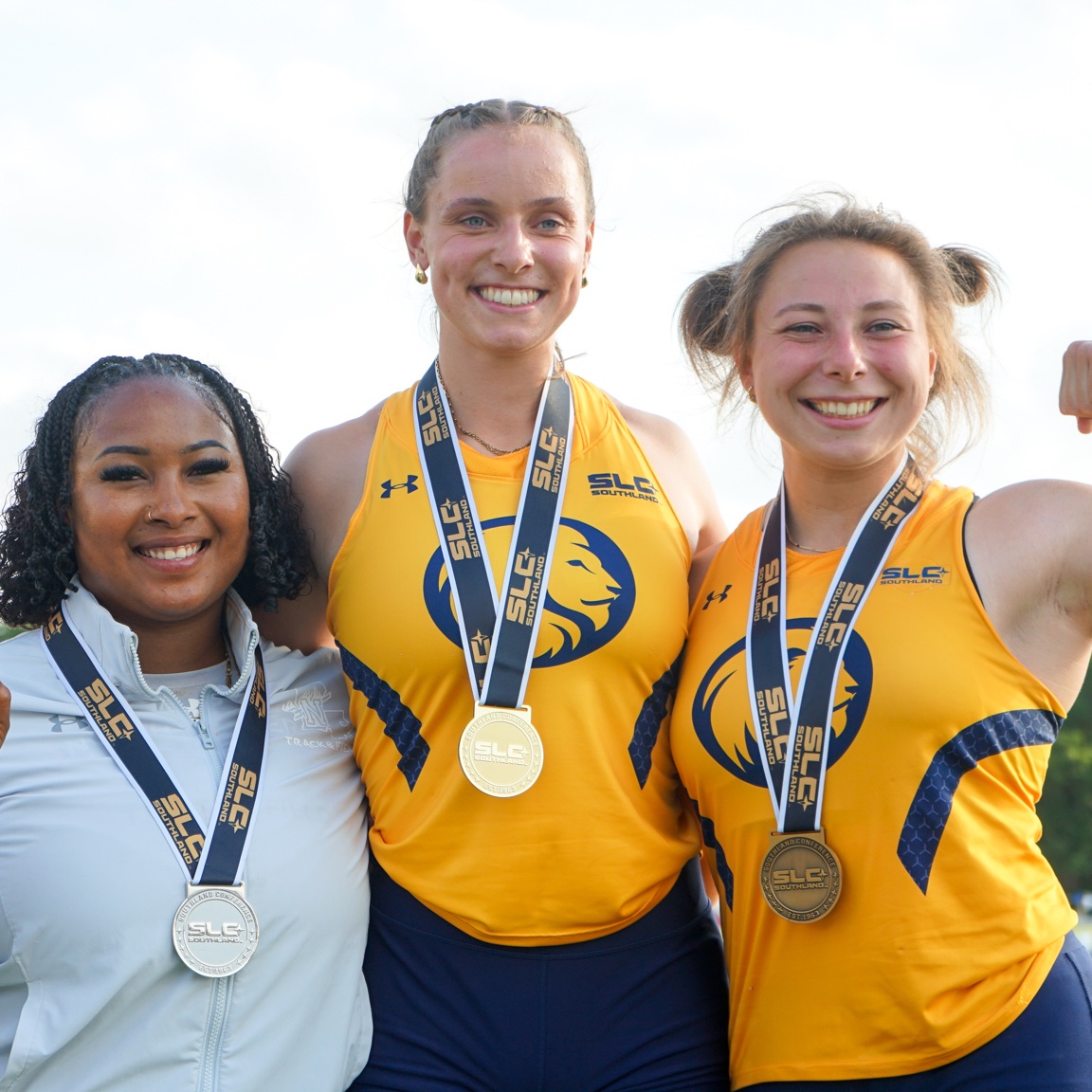 Southland Conference (@southlandsports) on Twitter photo WOMEN’S DISCUS FINALS
🥇 Romi Griese, <a href="/Lion_Track/">East Texas A&M Track & Field & Cross Country</a>
🥈 Shakera Kirk, <a href="/NSUDemonsTF/">NSU Demons Track</a>
🥉 Cassandra Rendon, <a href="/Lion_Track/">East Texas A&M Track & Field & Cross Country</a> WOMEN’S DISCUS FINALS
🥇 Romi Griese, <a href="/Lion_Track/">East Texas A&M Track & Field & Cross Country</a>
🥈 Shakera Kirk, <a href="/NSUDemonsTF/">NSU Demons Track</a>
🥉 Cassandra Rendon, <a href="/Lion_Track/">East Texas A&M Track & Field & Cross Country</a>