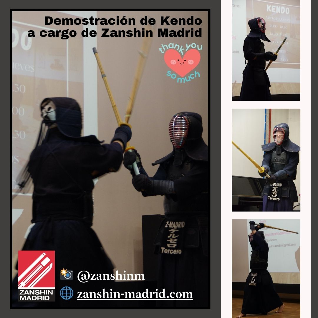 🇪🇸La demostración de kendo de los dos miembros de ZANSHIN MADRID fue todo un éxito. ¡Gracias por acompañarnos!
🇯🇵ZANSHIN MADRIDのお二人による剣道のデモンストレーション、大成功でした！ありがとうございました！
#Kendo #ZanshinMadrid #剣道 #日本文化 #EventoCultural <a href="/EOIjesusmaestro/">EOI Jesús Maestro</a>